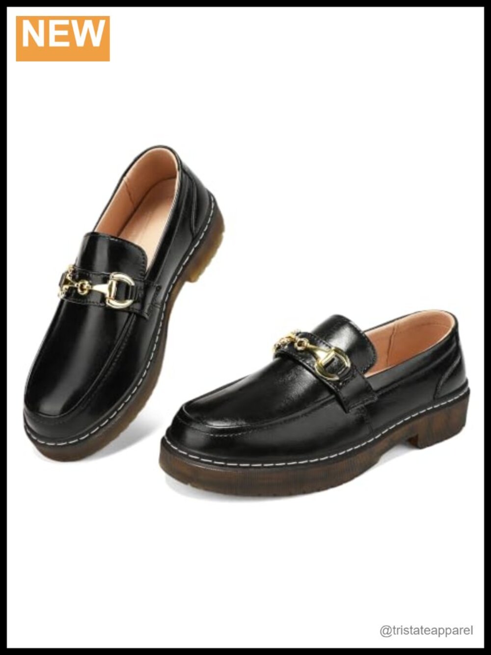 Women's Loafers PU Leather Arch Support Memory Foam Slip-On Comfortable
